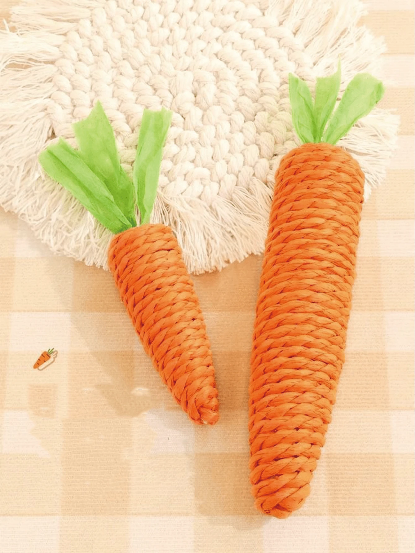 Pet Cat Carrot Shaped Chew Rope Interactive Toy