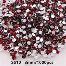 1000pcs Flat Back Resin Rhinestones, Resin Crystals, Round Flat Bottom Resin Gems, For Accessories, Shoes, Clothes, Cosmetics, Bags, Handmade DIY Art Decorations