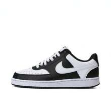 Nike 女款W COURT VISION LO NN休闲滑板鞋耐磨撞色情侣校园鞋DH3158-101 - 黑色 - 查看 1