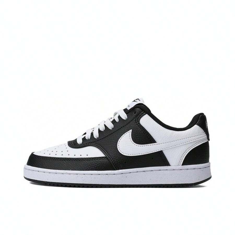 Nike 女款W COURT VISION LO NN休闲滑板鞋耐磨撞色情侣校园鞋DH3158-101 - 黑色 - 查看 1