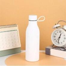 Vaso aislado de acero inoxidable de doble pared de 500 ml/17 oz con asa, acabado de goma mate, taza de boca pequeña de unicolor y creativo, adecuado para deportes al aire libre, yoga, oficina, restaurante, escuela, regalo de cumpleaños, regalo de pareja, Día de la Madre, regalo festivo