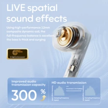 Sanag T5 蓝牙耳机具有 HIFI 级原声，轻巧舒适，30 小时长电池寿命，高清通话麦克风，低延迟，提供更好的游戏体验 - 白色 - 查看 5