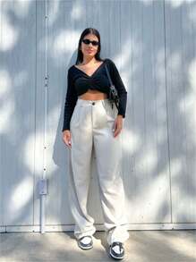Women Pants - Sand - View 1