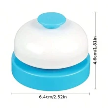 1 个黑色、红色和蓝色手持铃铛，适用于问答游戏、答题蜂鸣器、学校用品、返校