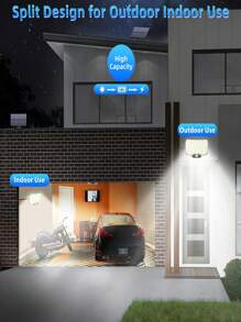 1pc 234LED Solar Lights For Outdoor With Motion Sensor, Solar Spotlight With Remote Control, 3 Modes Solar Flood Light With Extension Cord For Patio, Porch, Camping And Backyard