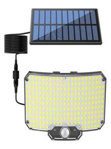 1pc 234LED Solar Lights For Outdoor With Motion Sensor, Solar Spotlight With Remote Control, 3 Modes Solar Flood Light With Extension Cord For Patio, Porch, Camping And Backyard