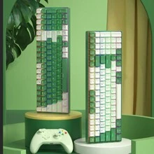 JOMAA Bàn phím chơi game cơ có dây có đèn nền, thiết kế tiện dụng cho văn phòng và chơi game - màu sắc hỗn hợp - Xem 1