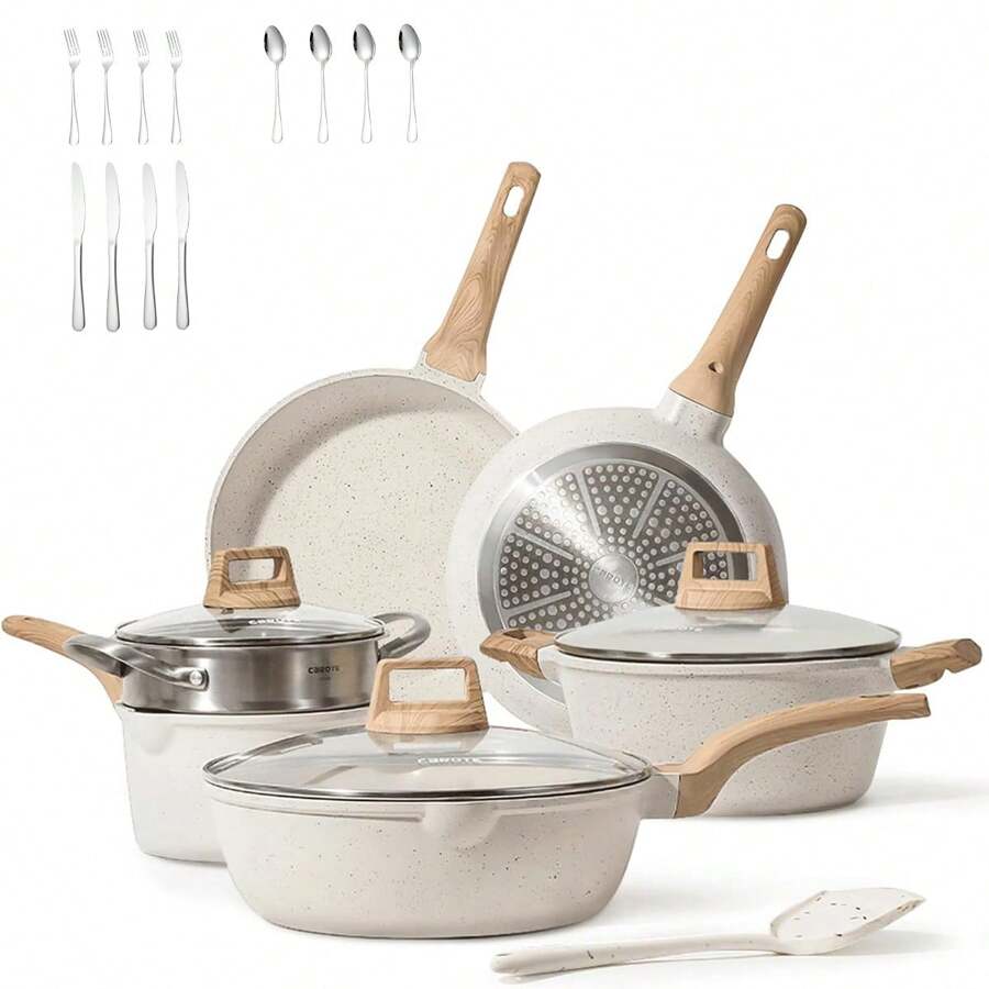 Batería De Cocina 22 Piezas Con Sartenes Antiadherente - Multicolor - Ver 1