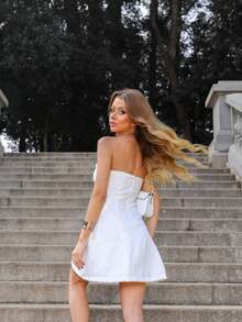 Vestido Feminino Alfaiataria Com Detalhe De Botões E Bolso