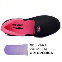 Women's Orthopedic Sneakers Calce Fácil Without Laces Spur Launch - 黑 色  粉紅色 - 查看 4