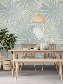 SUPSTICKER 3 件热带针叶水彩图案加厚防潮自粘防水家居装饰墙贴适用于卧室客厅浴室，1 套 3 件 * 47.24x15.75 英寸，翻新贴纸剥离墙板、墙纸、壁纸、春季装饰物品让您的家焕然一新，拉玛装饰贴纸