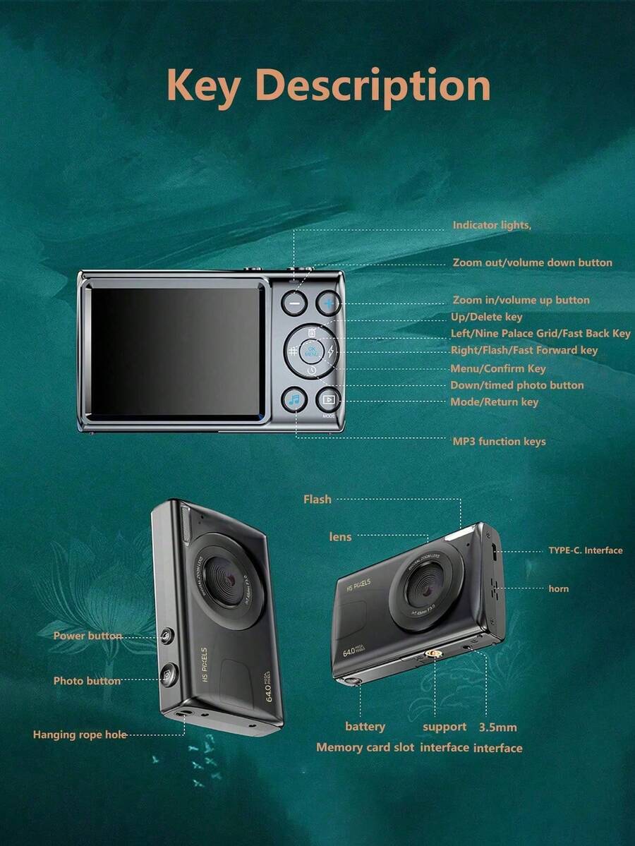 Brand New 2.8 Inch High Definition Display Digital Camera, EntryLevel