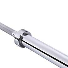 Sillver/Black Cast Iron Standard Fitness Straight Bar Dumbbell Handle 1-Inch/2-Inch Diameter 5-Foot/6-Foot/7-Foot Length - Đường kính (2 inch) & Chiều dài (7 feet) - Xem 2