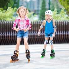 Adjustable Inline Skates For Kids,Roller Skates With Featuring All Illuminating Wheels - Beginner Skates For Girls And Boys,Youth Teens - A-orange - View 6