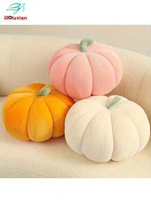 Molutian 6 款南瓜 3D 蓬松南瓜毛绒枕头 - 适合季节性装饰，适合家庭和派对的舒适靠垫，适合在庆祝活动期间送给年轻人的礼物 - 彩色 - 查看 4