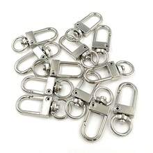 5 piezas Llavero de aleación de zinc, ganchos para cordón, anillos para llaves, portabadges, regalo artesanal - Plateado - Ver 3
