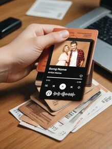 1pc Customized Photo Wallet Card, Customizable Music Wallet Card Insert, Ideal Gift For Him/Her, Boyfriend, Girlfriend, Family, Friends, Kids, Anniversary, Valentine's Day - Multicolor - View 4