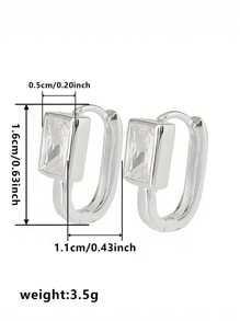 1對兒童優雅立方氧化鋯石耳環，適用於女孩日常裝飾、派對首飾、生日禮物