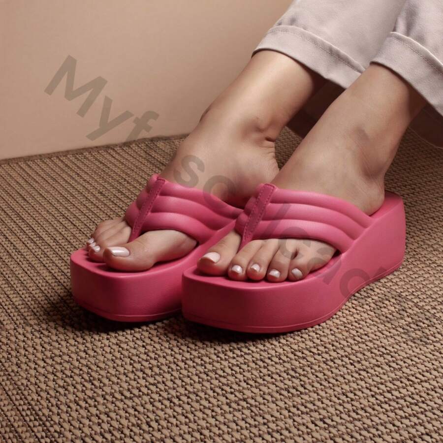 Women's Clog In Legitimate Non-Slip Real Cloud - Màu Hồng Tươi - Xem 1