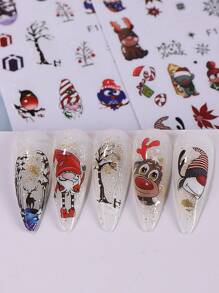 2/3/5 Miếng dán móng tay 3D hoạt hình dễ thương hình Giáng sinh màu đỏ trang trí nghệ thuật móng tay Ông già Noel Người tuyết Tuần lộc Bóng đèn Bông tuyết Thanh trượt Trang trí móng tay ngày lễ Vật dụng làm móng - Nhiều màu - Xem 7