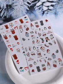 2/3/5 Miếng dán móng tay 3D hoạt hình dễ thương hình Giáng sinh màu đỏ trang trí nghệ thuật móng tay Ông già Noel Người tuyết Tuần lộc Bóng đèn Bông tuyết Thanh trượt Trang trí móng tay ngày lễ Vật dụng làm móng - Nhiều màu - Xem 11