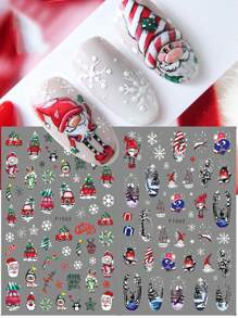2/3/5 Miếng dán móng tay 3D hoạt hình dễ thương hình Giáng sinh màu đỏ trang trí nghệ thuật móng tay Ông già Noel Người tuyết Tuần lộc Bóng đèn Bông tuyết Thanh trượt Trang trí móng tay ngày lễ Vật dụng làm móng - Nhiều màu - Xem 3