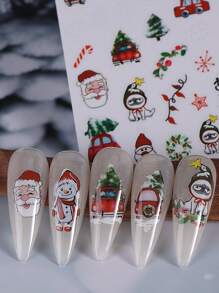 2/3/5 Miếng dán móng tay 3D hoạt hình dễ thương hình Giáng sinh màu đỏ trang trí nghệ thuật móng tay Ông già Noel Người tuyết Tuần lộc Bóng đèn Bông tuyết Thanh trượt Trang trí móng tay ngày lễ Vật dụng làm móng - Nhiều màu - Xem 9