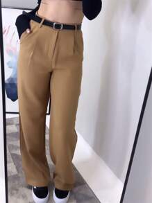 Fkmoda Tailor Pantalona Pants - Dark Khaki - View 2