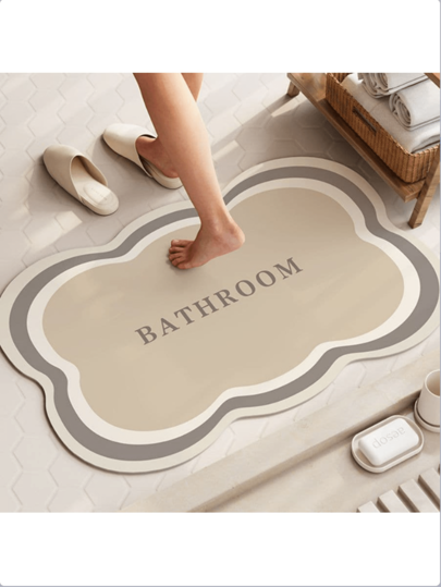 Bathroom Diatom Mud Floor Mat Absorbent Mat Toilet Door Quick Drying Non-Slip Mat Foot Mat Toilet Kitchen Carpet Soft Mat Home Bathroom Decor Bath Rug Outdoor Rug Door Mat Fall Decor Bathroom Accessories Back To School Entryway Decor