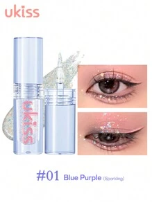 UKISS 1.5克闪亮液体眼影，钻石闪粉，持久闪亮眼影，轻盈柔滑 - #01 Blue Purple - 查看 4