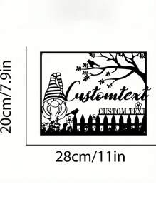 Uma Peça de Sinalização Metálica Personalizada de Estilo Rústico com Tulipa Selvagem de Ferro Forjado, Decoração para Jardim, Texto Personalizado, Decoração de Pátio Vintage, Presente para Jardineiro, Arte de Parede Externa, Decoração para Sala de Estar, Sala de Estar Familiar, Decoração de Escritório