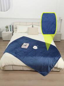 Cobija Para Envolver De Calidad,suave y acogedora manta para franela borrosa, Frazada Delgada Para Decoración Sofa Y Cama,Tejido de tela cálido para todo estación,Manta De Tamaño Personal(160*130CM) - Azul oscuro - Ver 4
