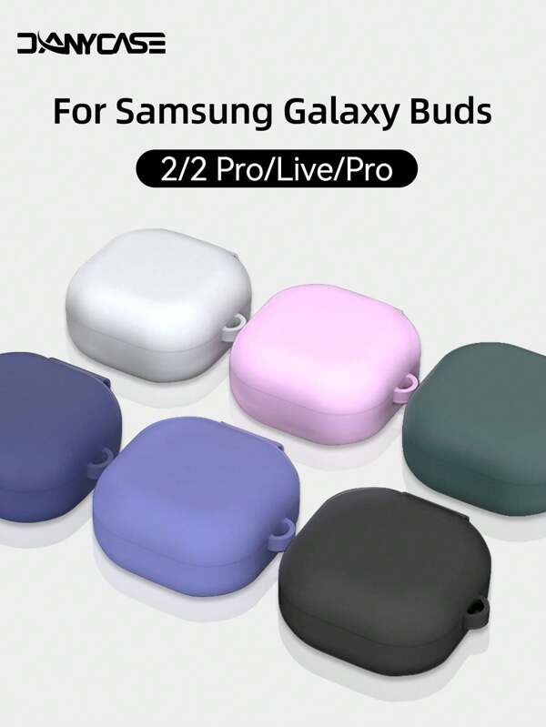 DANYCASE Siliconen oortelefoonhoesje, anti-kras hoofdtelefoonaccessoires, hoofdtelefoonbeschermhoes, compatibel met Samsung Galaxy Buds 3/3Pro 2/2 Pro/Live/Pro