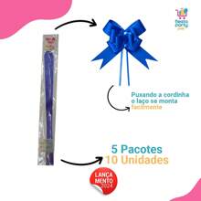 Easy Flat Bow Gift 39cm Small 50 Units Different Colors - 寶藍色 - 查看 3