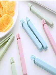 5 piezas/paquete Clips de sellado de alimentos, clips para bolsas de aperitivos - Multicolor - Ver 3