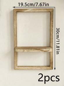 1件装木质悬浮置物架，乡村风格木质壁挂式收纳架，卧室厨房壁挂式木质展示架，卫生间上方壁挂式置物架，小型壁挂式农舍风格装饰