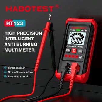 HT123 Digital Multimeter - Automatic Digital Multimeter - Smart Measurement - Electrical Tester Voltmeter Multimeter - Auto-Ranging Voltmeter Non-Contact Voltage Tester