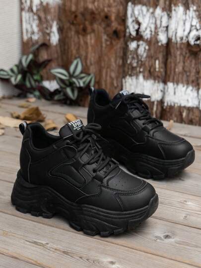 Zapatillas de plataforma para mujer, zapatillas casuales cómodas y de suela gruesa