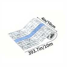 1 Roll Transparent Self-Adhesive Bandage, Waterproof Tattoo Care Bandage Roll, Skin Dressing, Suitable For Swimming Tattoo Care - Blue - View 24