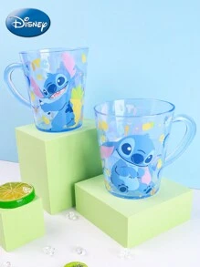 Disney 360毫升官方授权史迪奇水杯，防摔透明水晶ABS材质，可作牙刷杯、家用漱口杯、办公室牛奶咖啡茶杯，情侣生日情人节礼物，家居最佳选择 - 360ML Large Volume - 查看 4