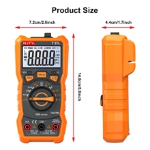 NJTY 1pc NJTY T21 Series Digital Multimeter, 6000 Counts, Auto-Ranging, With Stand, Magnetic Design, True , Backlit Display, Measures Voltage, Current, Capacitance, NCV, Duty Cycle, 600μH-60H Inductance And Frequency