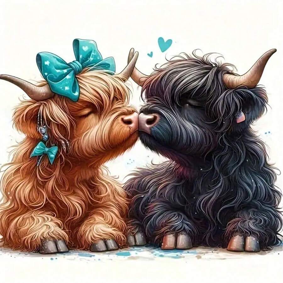 1 件卡通动物钻石画套件，5D 全钻钻石点艺术 DIY，家居墙壁装饰和礼物 - 彩色 - 查看 1