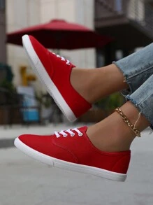 Damen Lässig leichte Sportschuhe, atmungsaktive flache Low-Cut Sneakers Laufschuhe, Damen Low-Top Sportschuhe