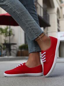 Damen Lässig leichte Sportschuhe, atmungsaktive flache Low-Cut Sneakers Laufschuhe, Damen Low-Top Sportschuhe