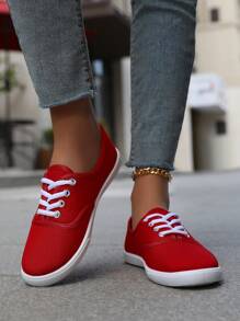 Damen Lässig leichte Sportschuhe, atmungsaktive flache Low-Cut Sneakers Laufschuhe, Damen Low-Top Sportschuhe