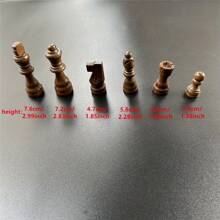 32 piezas de ajedrez de madera, juego de ajedrez internacional con palabras, accesorios para juego de ajedrez - Color caoba - Ver 12