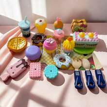 Pastel de juego de simulación, juguete de cortar donas, regalo de juego interactivo para niños [combinación de colores al azar] - Multicolor - Ver 7