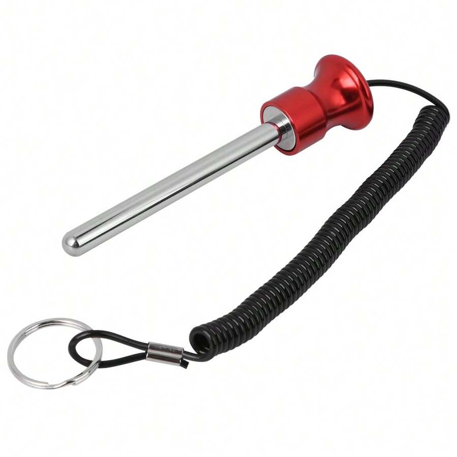 Magnetic Weight Stack Pin With Pull Rope Strength Training Equipment Accessories(Red ) - Silver - View 1