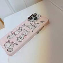 Apple Cute Pink Kitten Design Phone Case Compatible With Iphone 14/15, IPhone 11/12/13 Pro Max, Creative Protection Cover - Multicolor - View 5