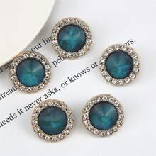 5 adet Yapay Elmas Dekor Düğmesi - Bej - Görünüm 5